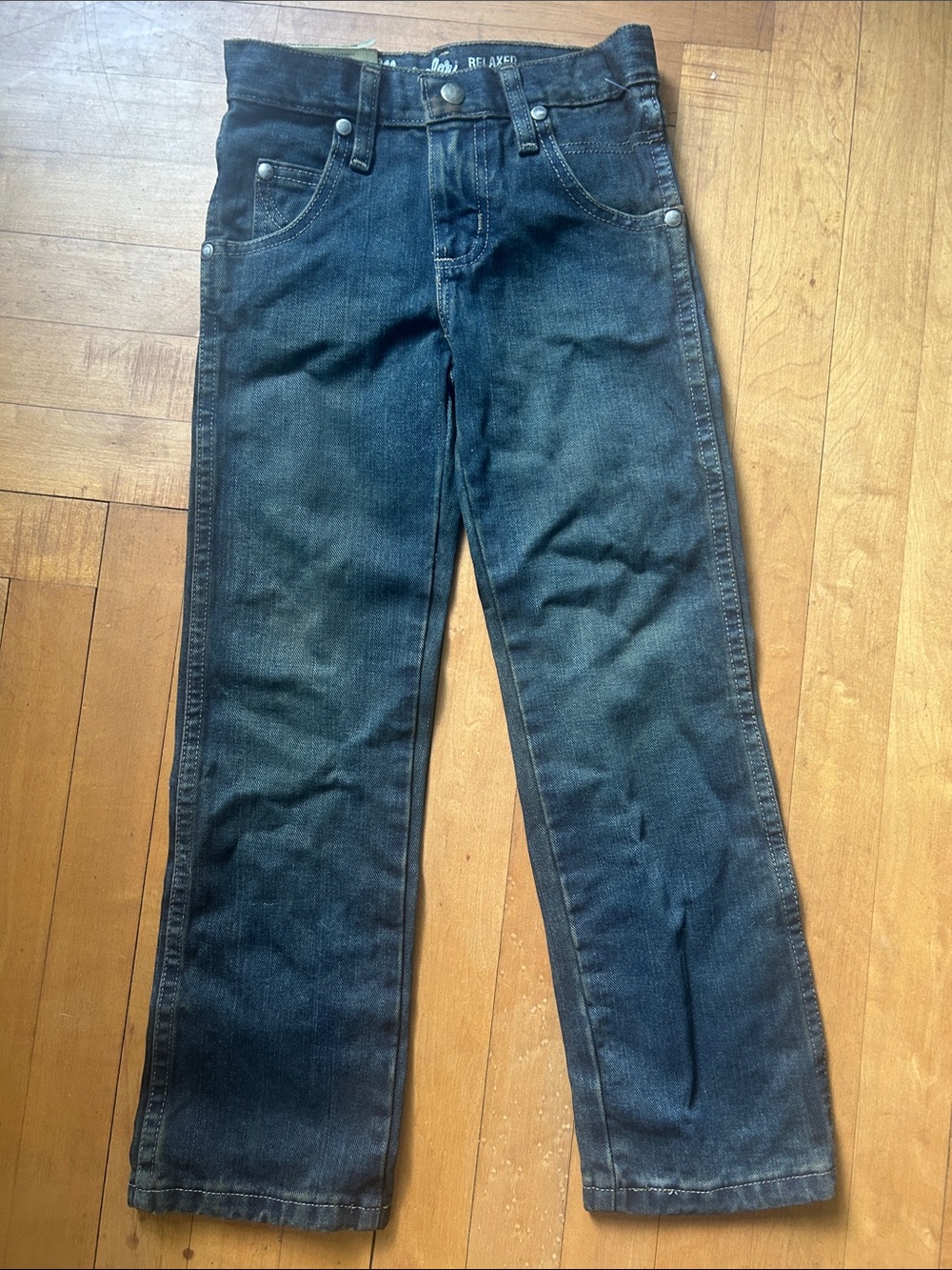 Wrangler Girls Straight Leg Jeans in Dark Indigo